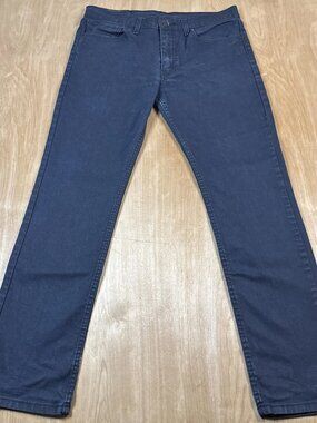 Levis 511 Jeans Mens Blue Dark Wash Slim Straight Denim WaterLess Size 36x32